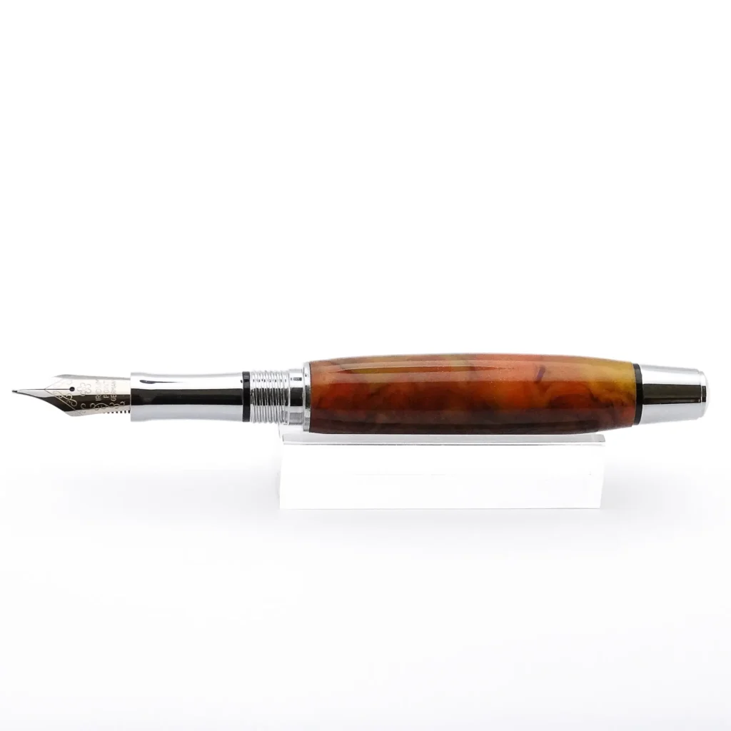 Multicoloured Fountain Pen with Chrome and Black Plated Fittings (1181)