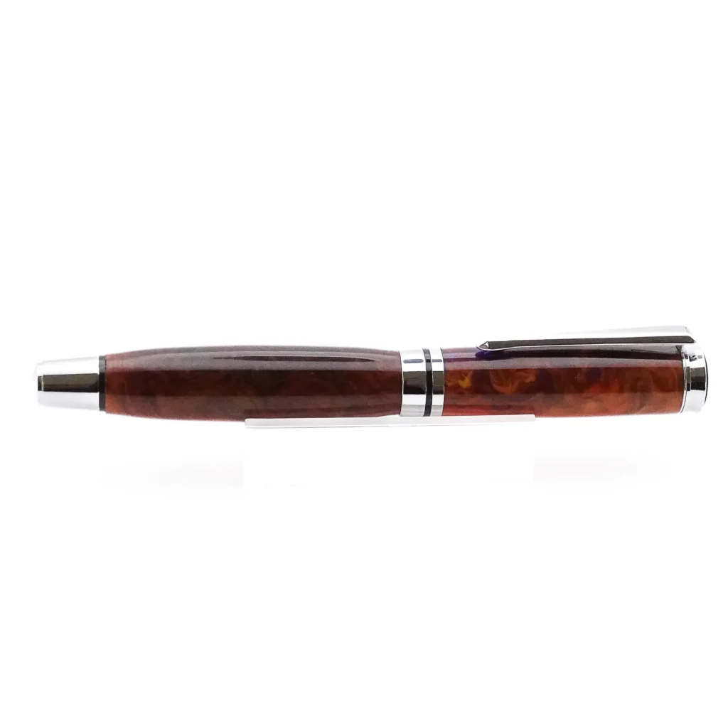 Multicoloured Fountain Pen with Chrome and Black Plated Fittings (1181)
