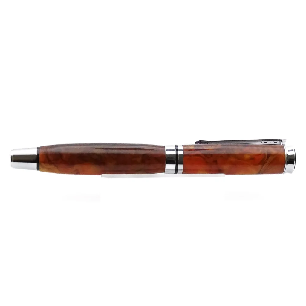 Multicoloured Fountain Pen with Chrome and Black Plated Fittings (1181)
