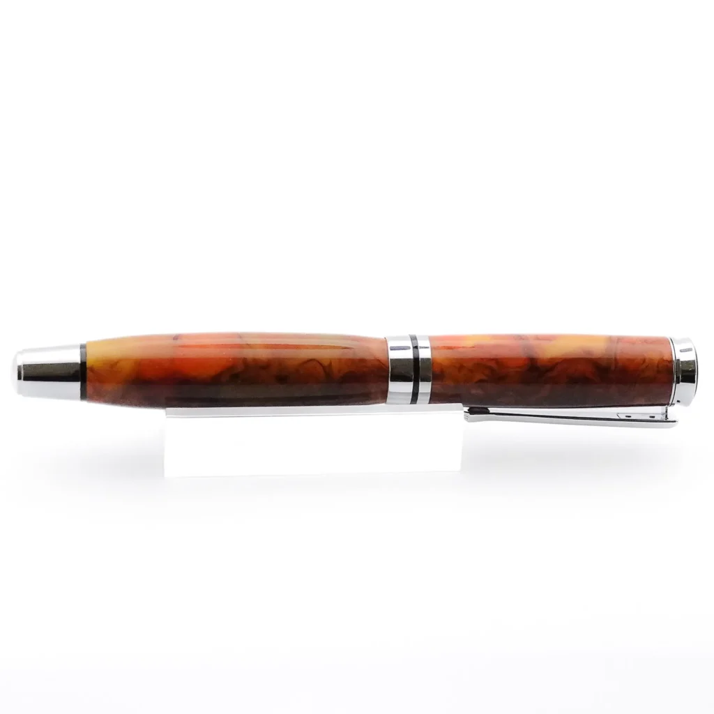Multicoloured Fountain Pen with Chrome and Black Plated Fittings (1181)