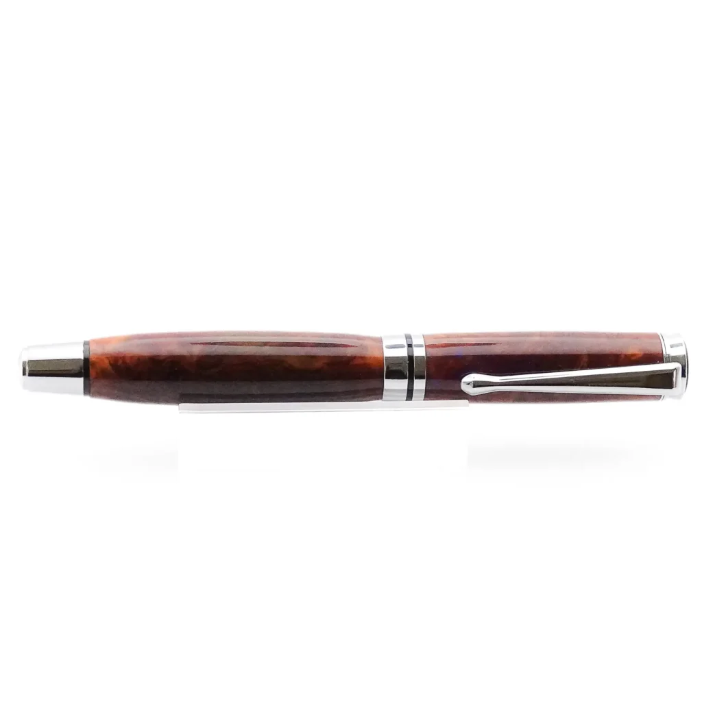Multicoloured Fountain Pen with Chrome and Black Plated Fittings (1181)