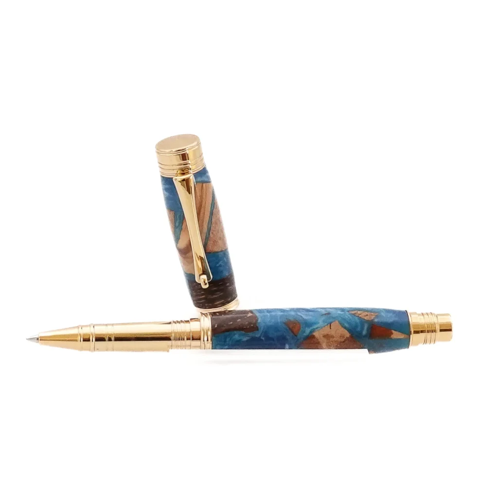 "Driftwood" Rollerball Pen with Gold Plated Fittings (1182)