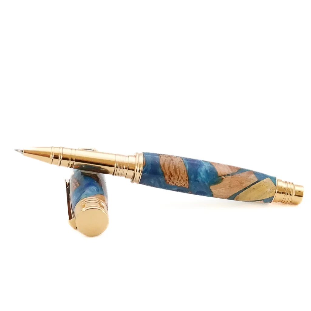 "Driftwood" Rollerball Pen with Gold Plated Fittings (1182)