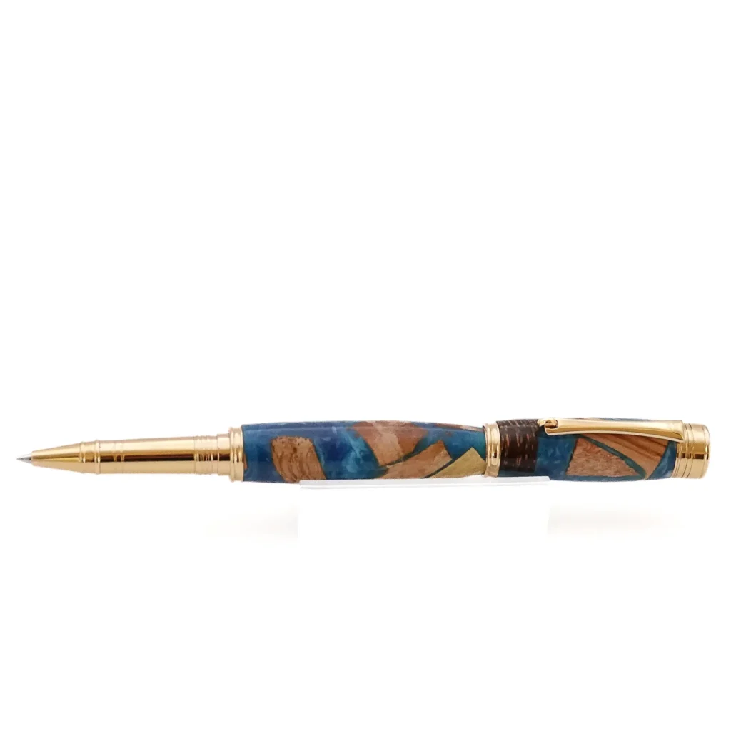 "Driftwood" Rollerball Pen with Gold Fittings (1182)