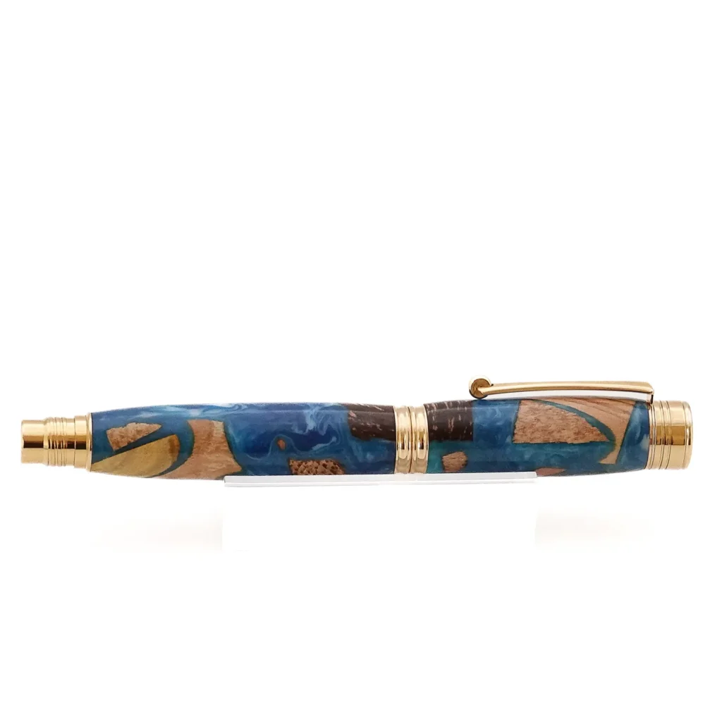 "Driftwood" Rollerball Pen with Gold Fittings (1182)