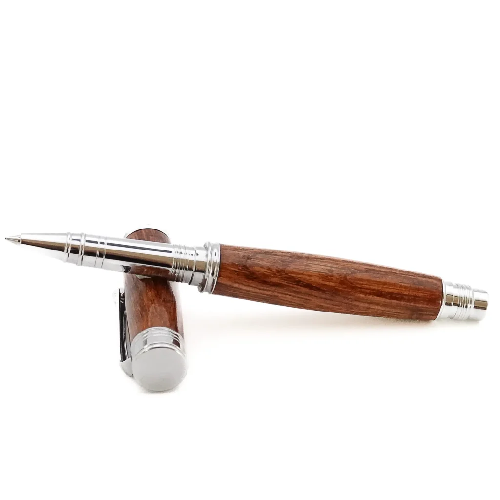 Golden Oak Rollerball Pen with Chrome Plated Fittings (1184)