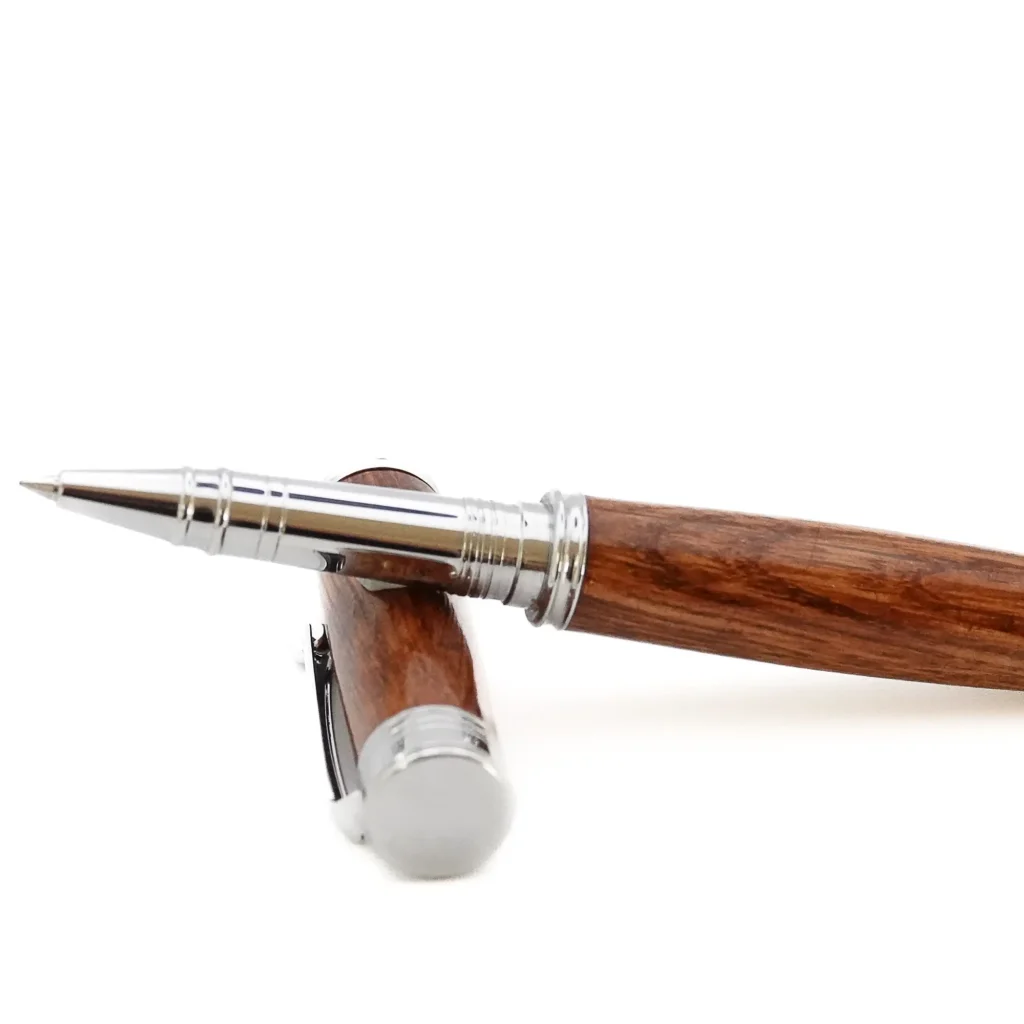 Golden Oak Rollerball Pen with Chrome Plated Fittings (1184)