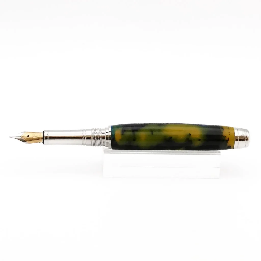 Multicoloured Fountain Pen with Rhodium and Black Chrome (1187)