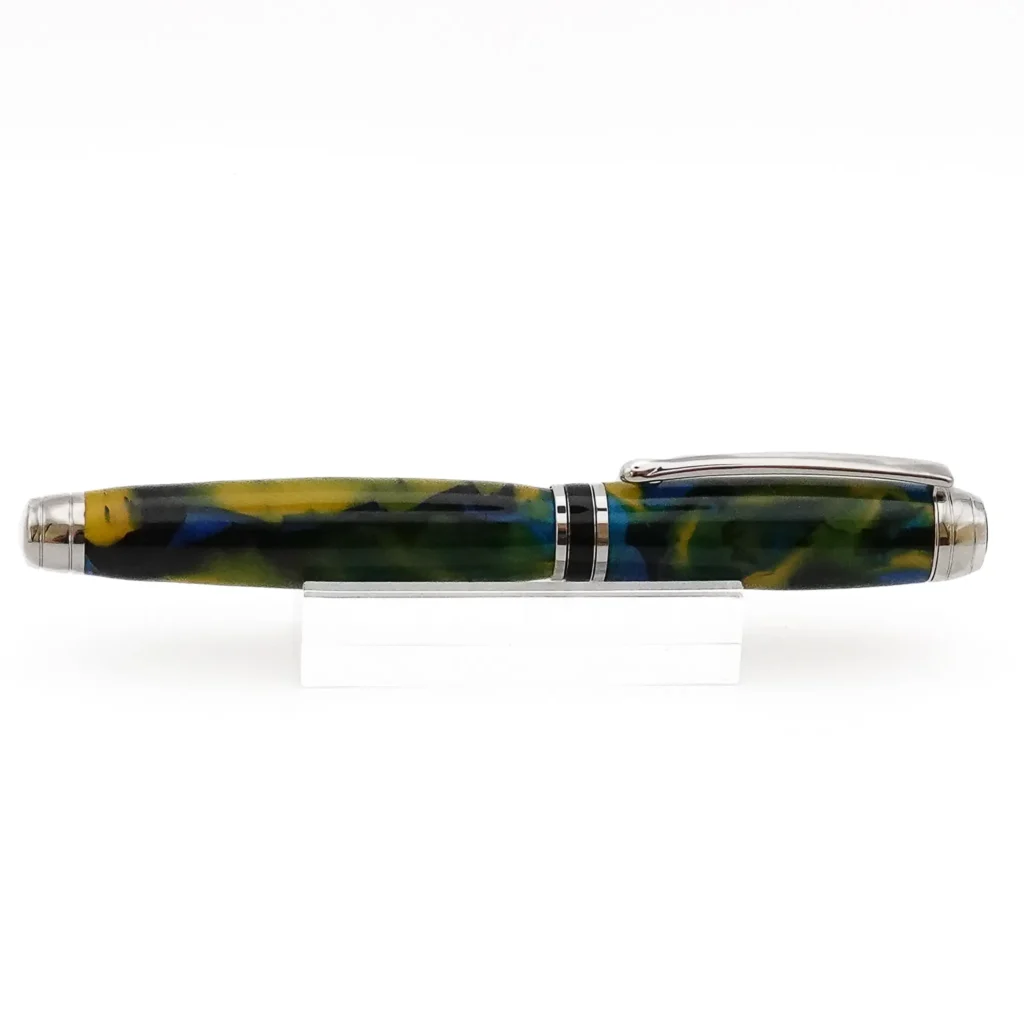 Multicoloured Fountain Pen with Rhodium and Black Chrome (1187)