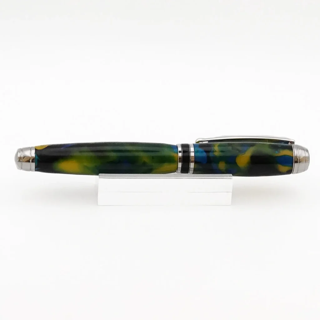 Multicoloured Fountain Pen with Rhodium and Black Chrome (1187)