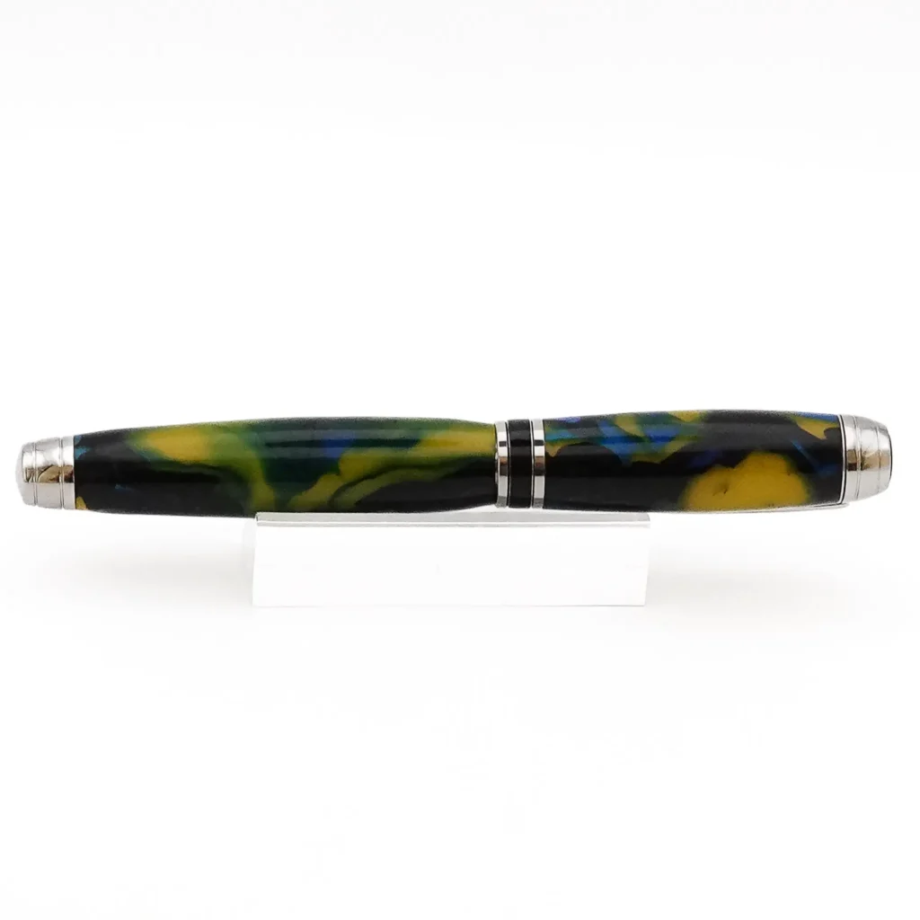 Multicoloured Fountain Pen with Rhodium and Black Chrome (1187)