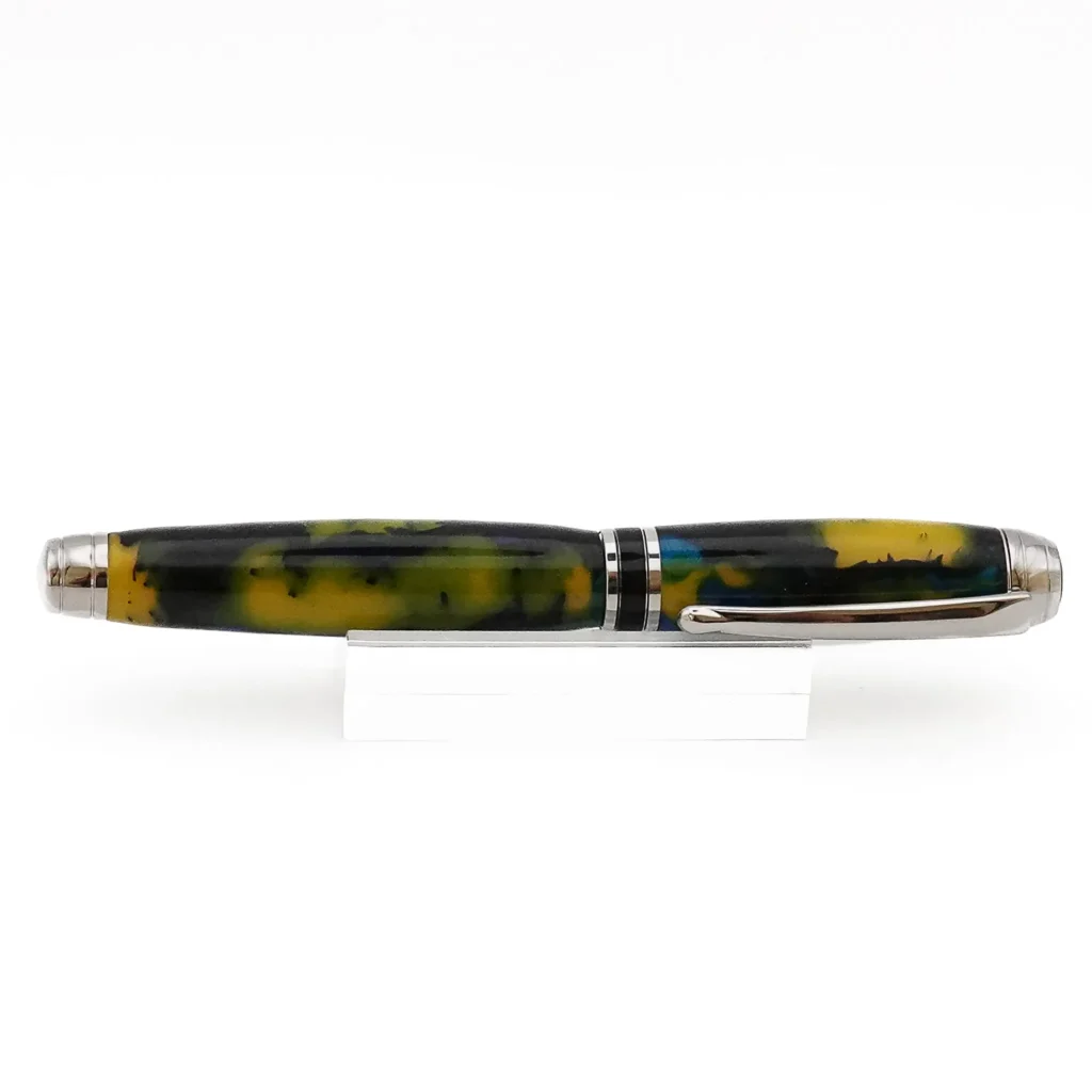 Multicoloured Fountain Pen with Rhodium and Black Chrome (1187)