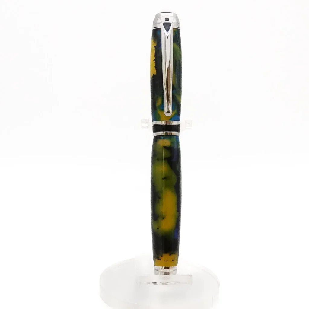 Multicoloured Fountain Pen with Rhodium and Black Chrome (1187)