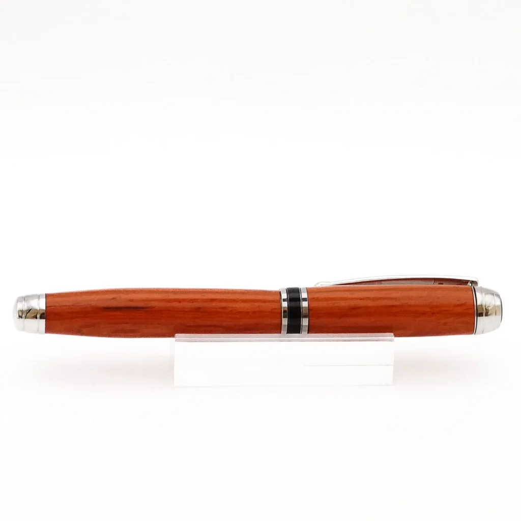 Padauk Fountain Pen With Rhodium and Black Chrome (1188)