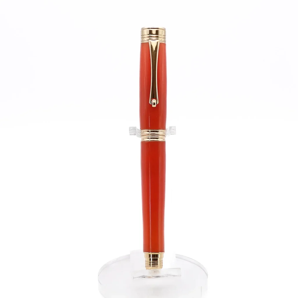 Orange Rollerball Pen with Gold Plated Fittings (798)