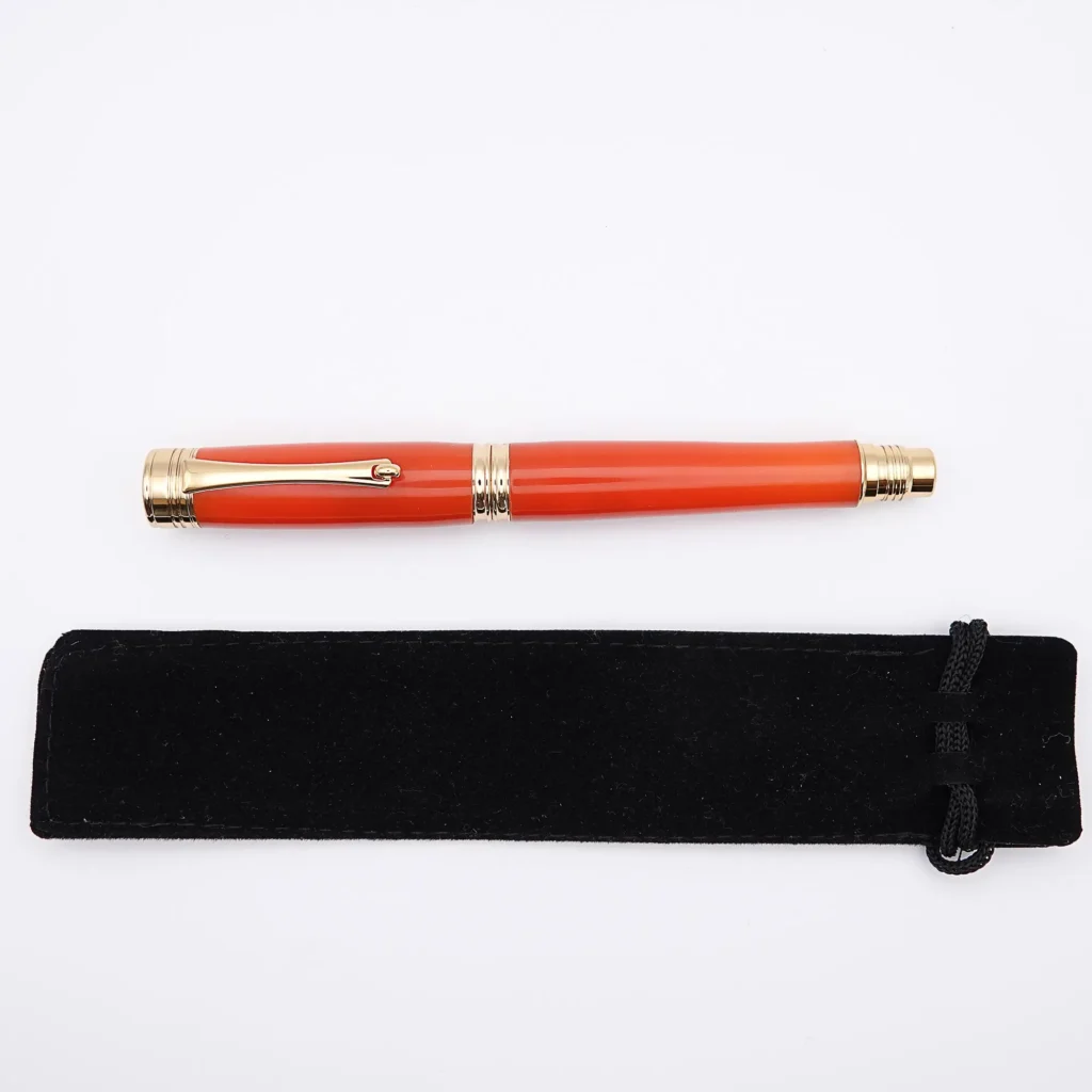 Orange Rollerball Pen with Gold Plated Fittings (798)