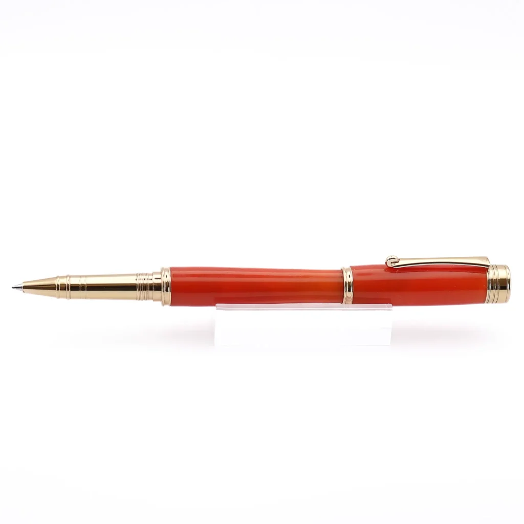Orange Rollerball Pen with Gold Plated Fittings (798)