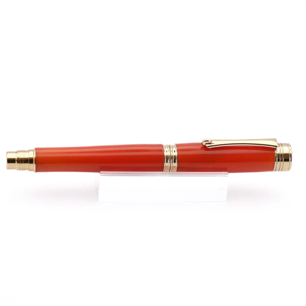 Orange Rollerball Pen with Gold Plated Fittings (798)