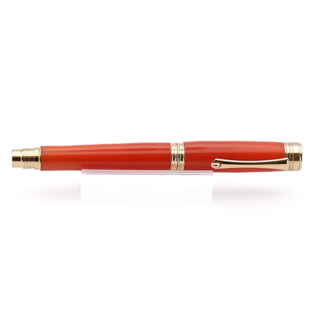 Orange Rollerball Pen with Gold Plated Fittings (798)