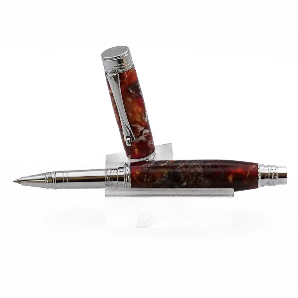 Multicoloured Rollerball Pen with Chrome Plated Fittings (1200)
