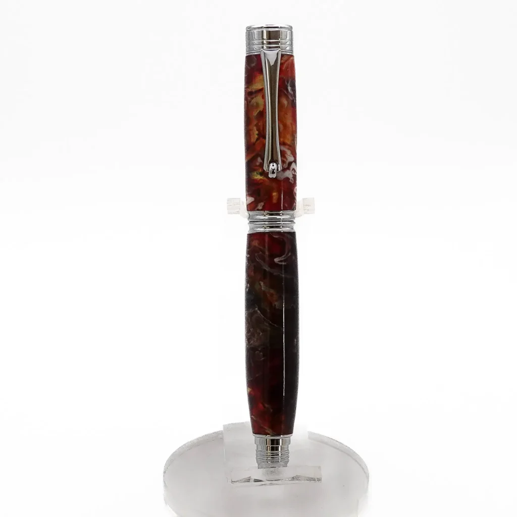 Multicoloured Rollerball Pen with Chrome Plated Fittings (1200)