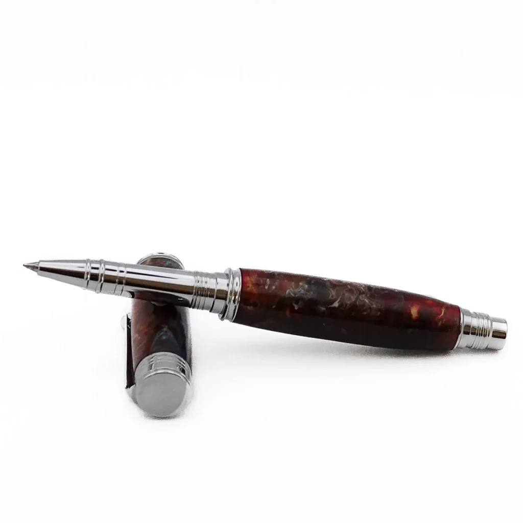 Multicoloured Rollerball Pen with Chrome Plated Fittings (1200)