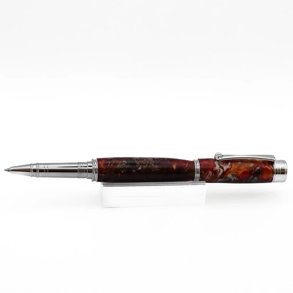 Multicoloured Rollerball Pen with Chrome Plated Fittings (1200)