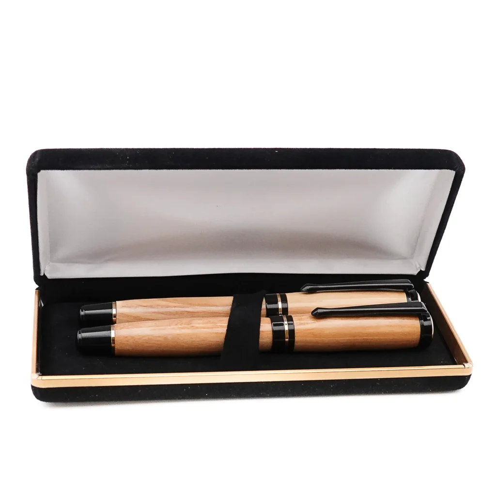 Mid Range Rollerball Pen in Olive with Black and Gold Fittings (1211)