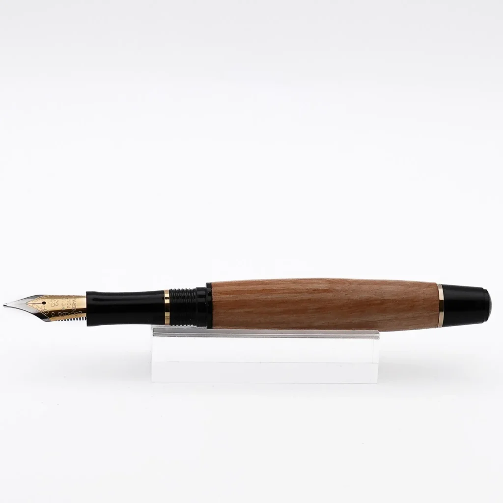 Mid Range Fountain Pen in Olive with Black and Gold Fittings (1212)