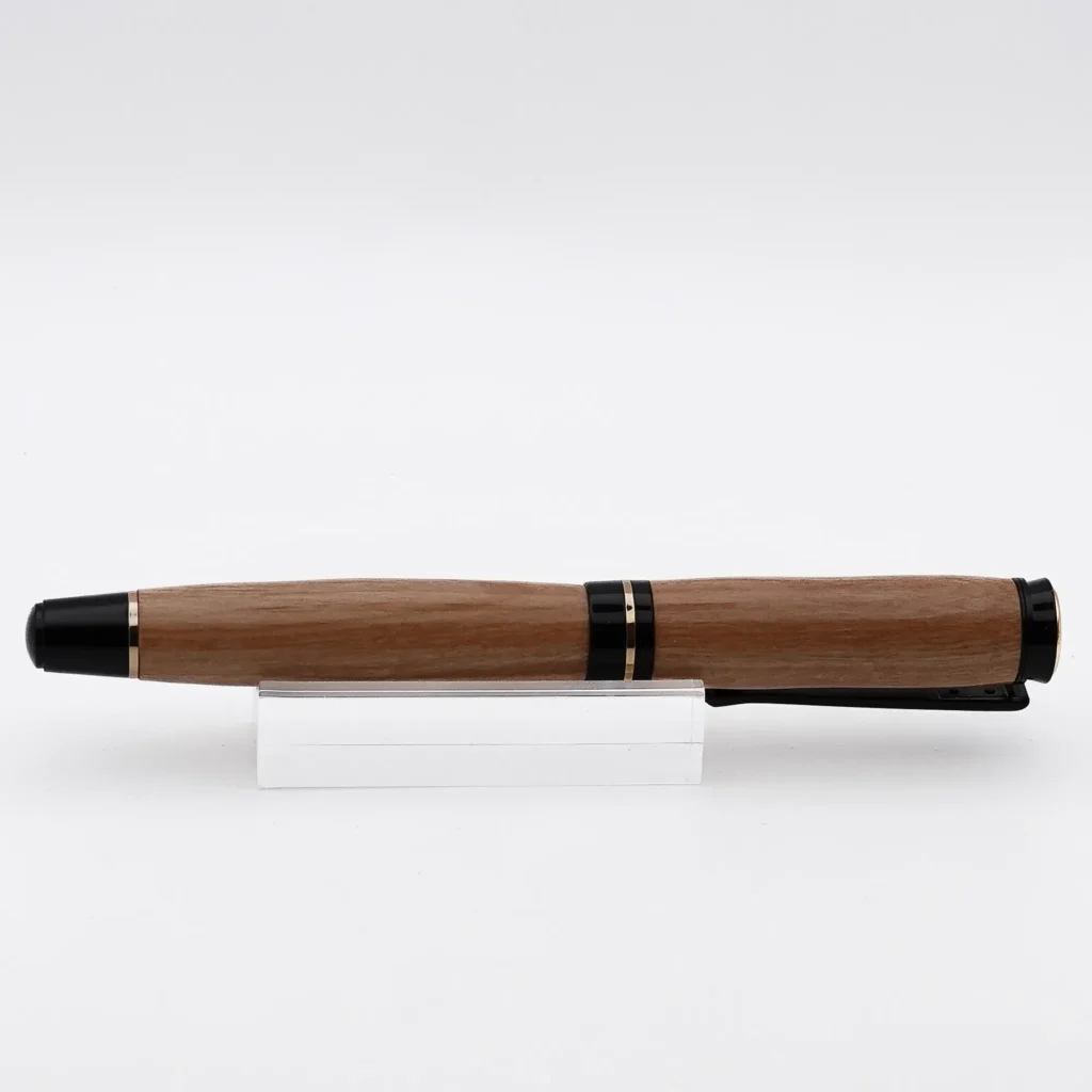 Mid Range Fountain Pen in Olive with Black and Gold Fittings (1212)