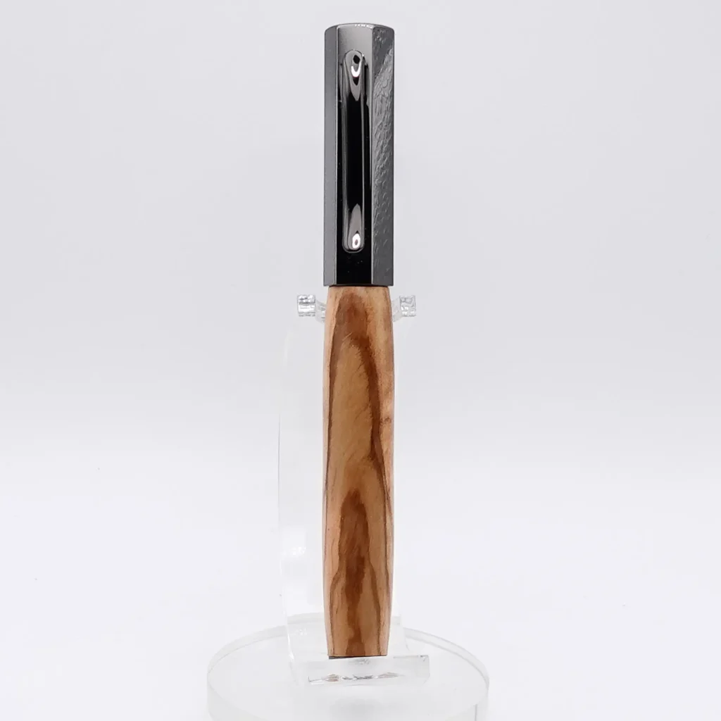 Olive Fountain Pen with Gun Metal Fittings (1215)