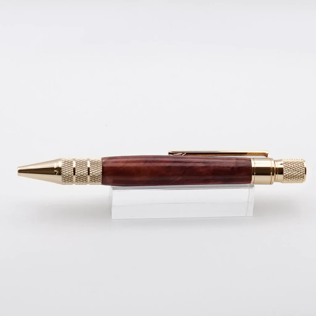 Cedar Industrial Ballpoint Pen with Gold Plated Fittings (1217)