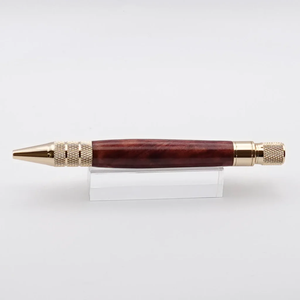 Cedar Industrial Ballpoint Pen with Gold Plated Fittings (1217)