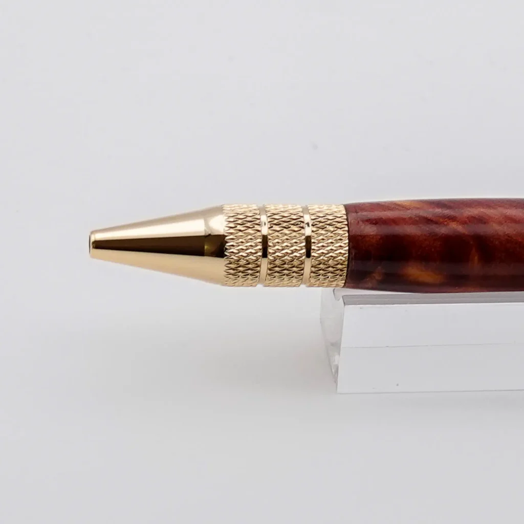 Cedar Industrial Ballpoint Pen with Gold Plated Fittings (1217)