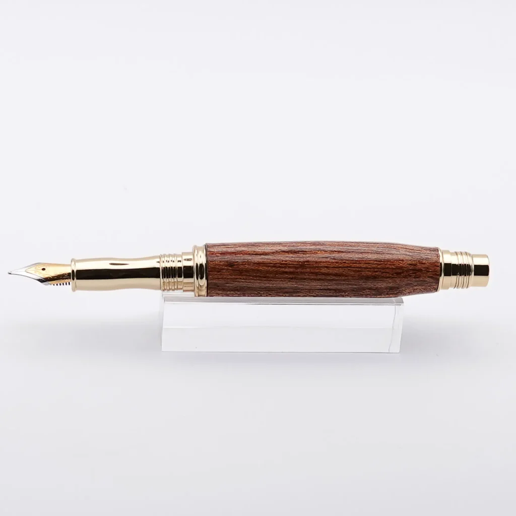 Fountain Pen in Meranti with Gold Plated Fittings