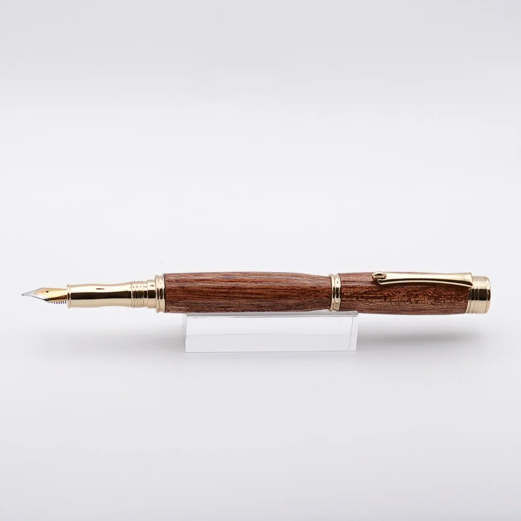 Fountain Pen in Meranti with Gold Plated Fittings