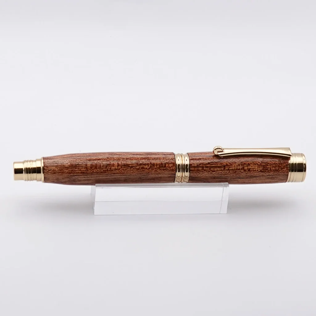 Fountain Pen in Meranti with Gold Plated Fittings
