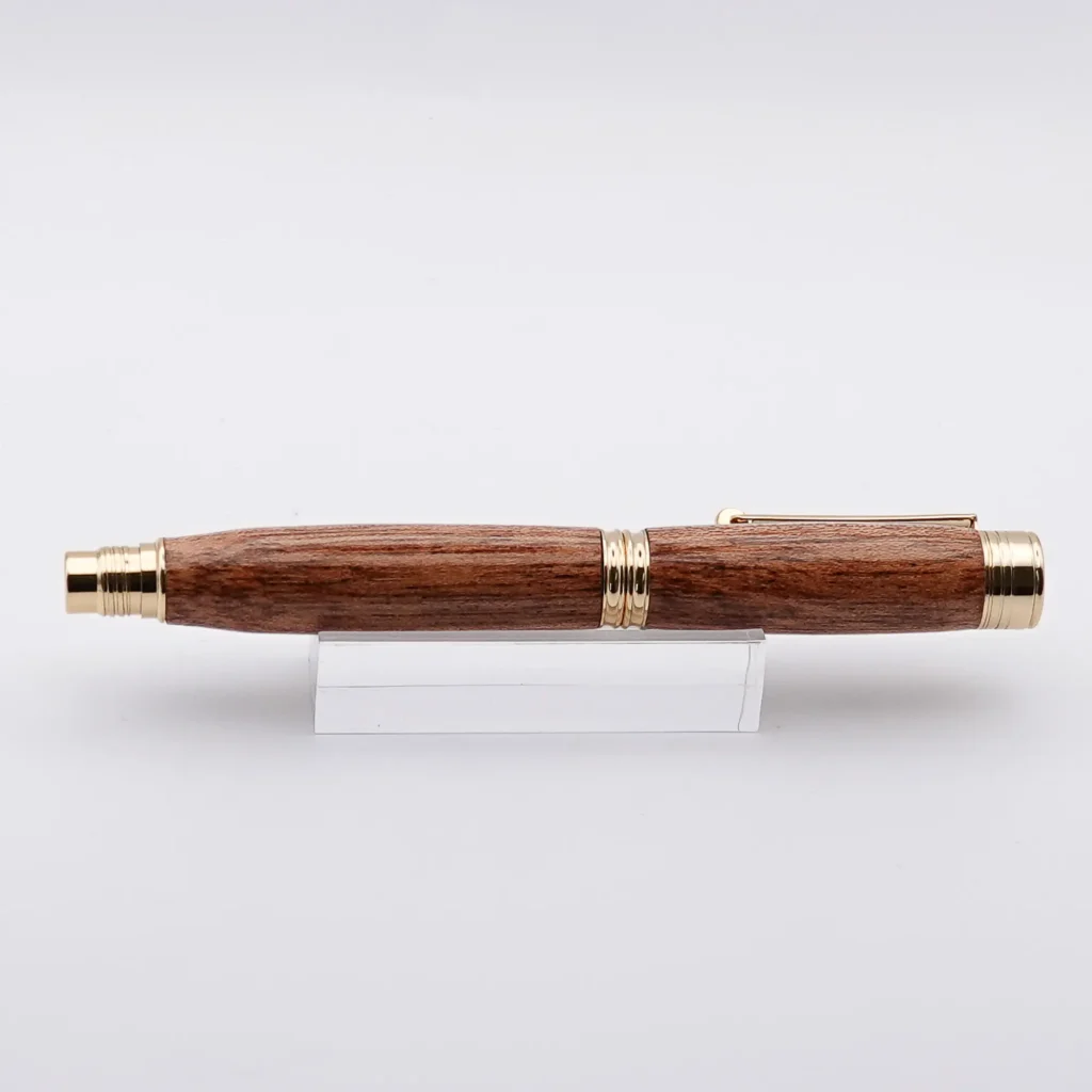 Fountain Pen in Meranti with Gold Plated Fittings