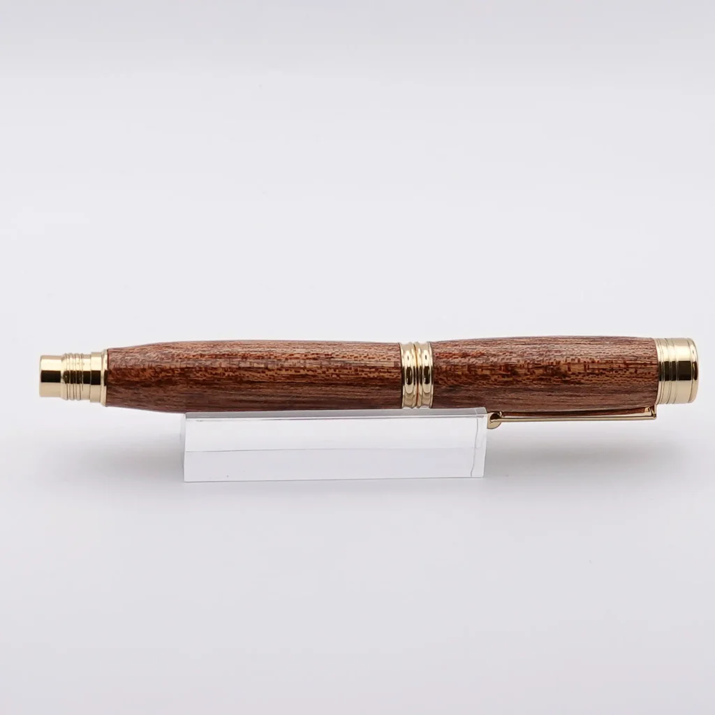 Fountain Pen in Meranti with Gold Plated Fittings