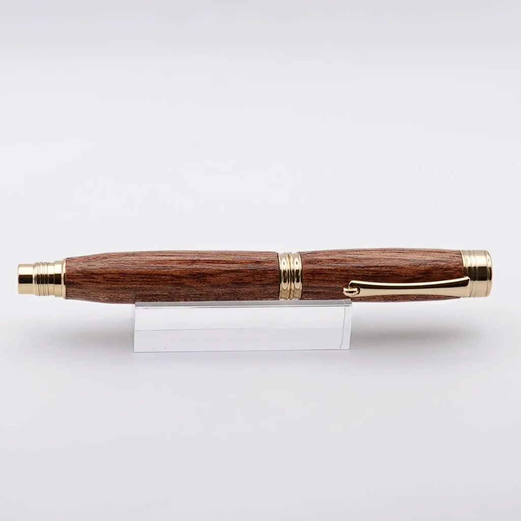 Fountain Pen in Meranti with Gold Plated Fittings