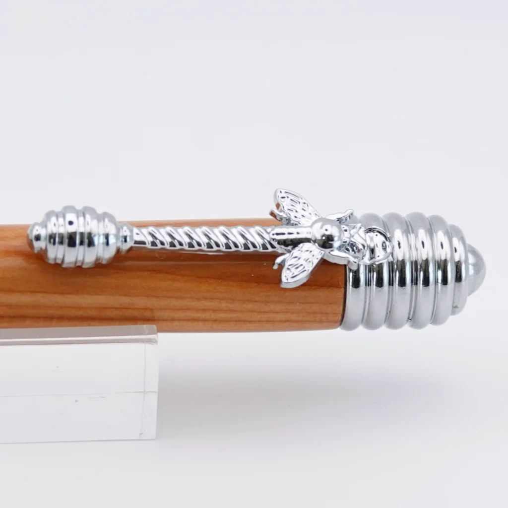 Yew Honeybee Rollerball Pen with Chrome Plated Fittings (1227)