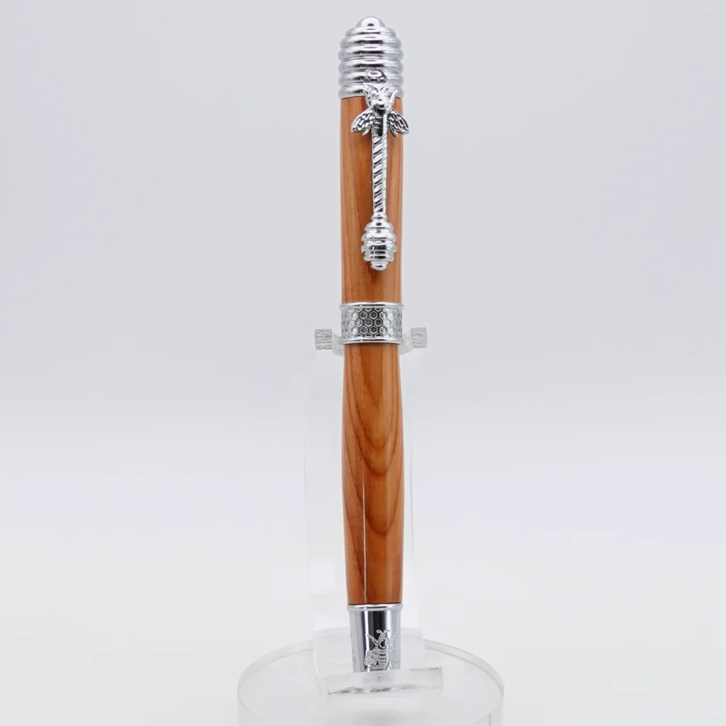 Yew Honeybee Rollerball Pen with Chrome Plated Fittings (1227)