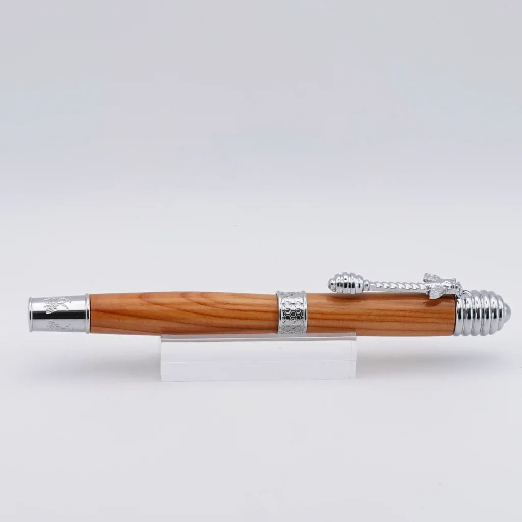 Yew Honeybee Rollerball Pen with Chrome Plated Fittings (1227)