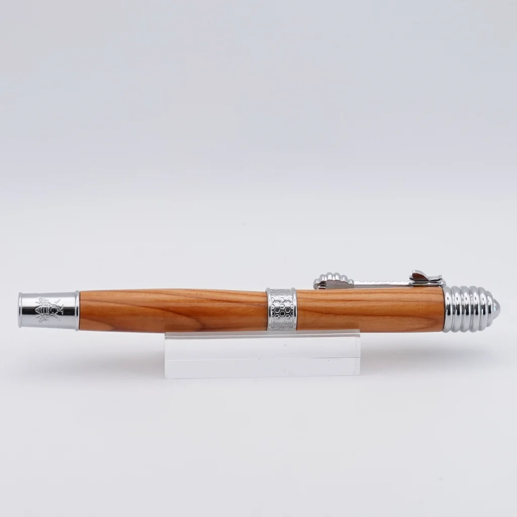 Yew Honeybee Rollerball Pen with Chrome Plated Fittings (1227)