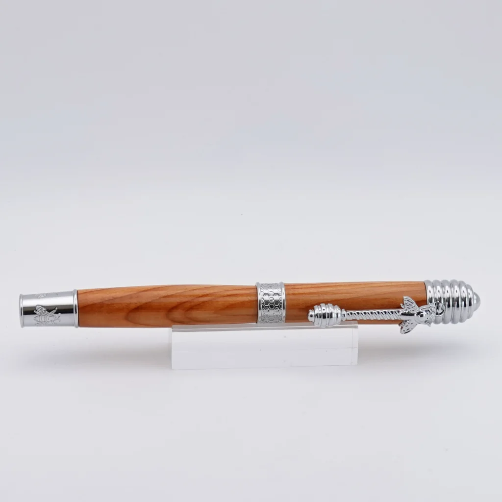Yew Honeybee Rollerball Pen with Chrome Plated Fittings (1227)