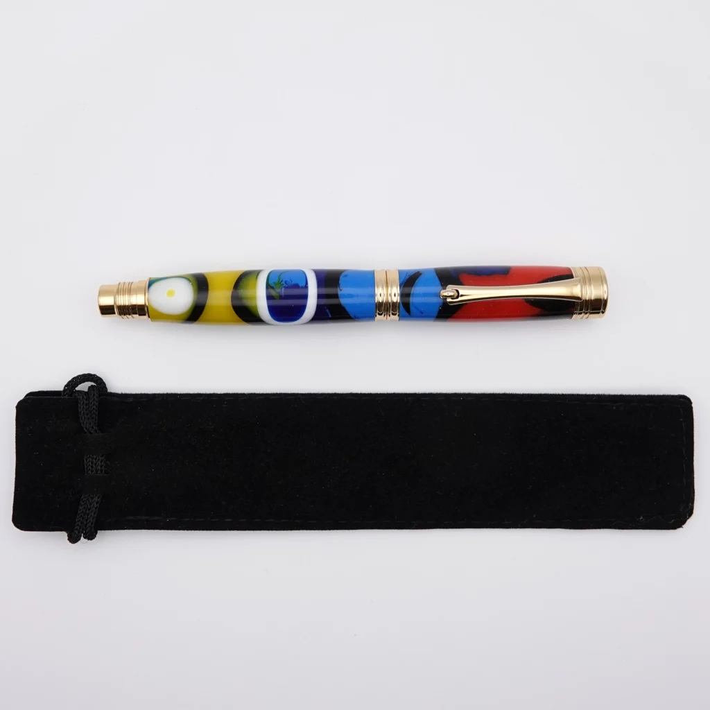 Rollerball Pen Multicoloured with Gold Plated Fittings