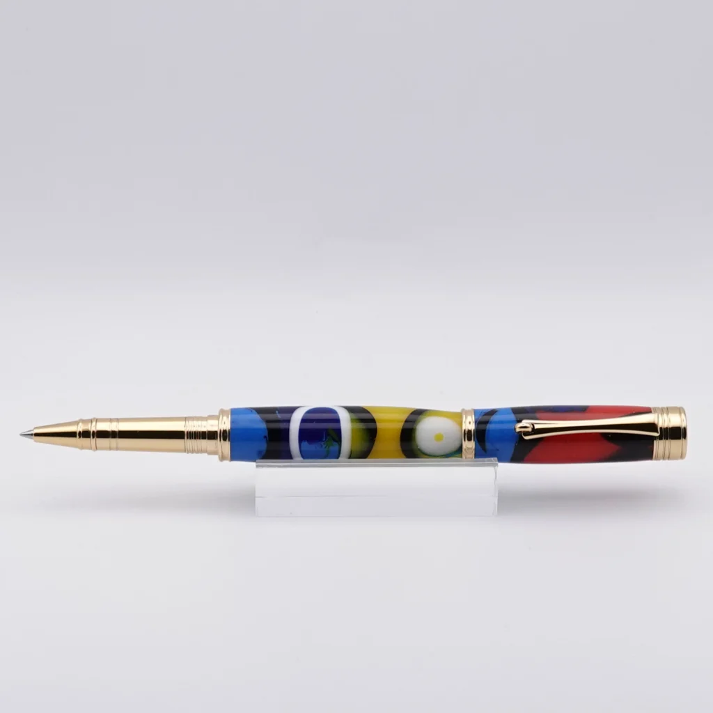 Rollerball Pen Multicoloured with Gold Plated Fittings