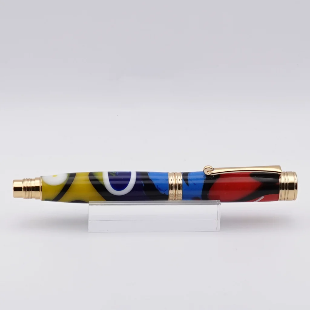 Rollerball Pen Multicoloured with Gold Plated Fittings