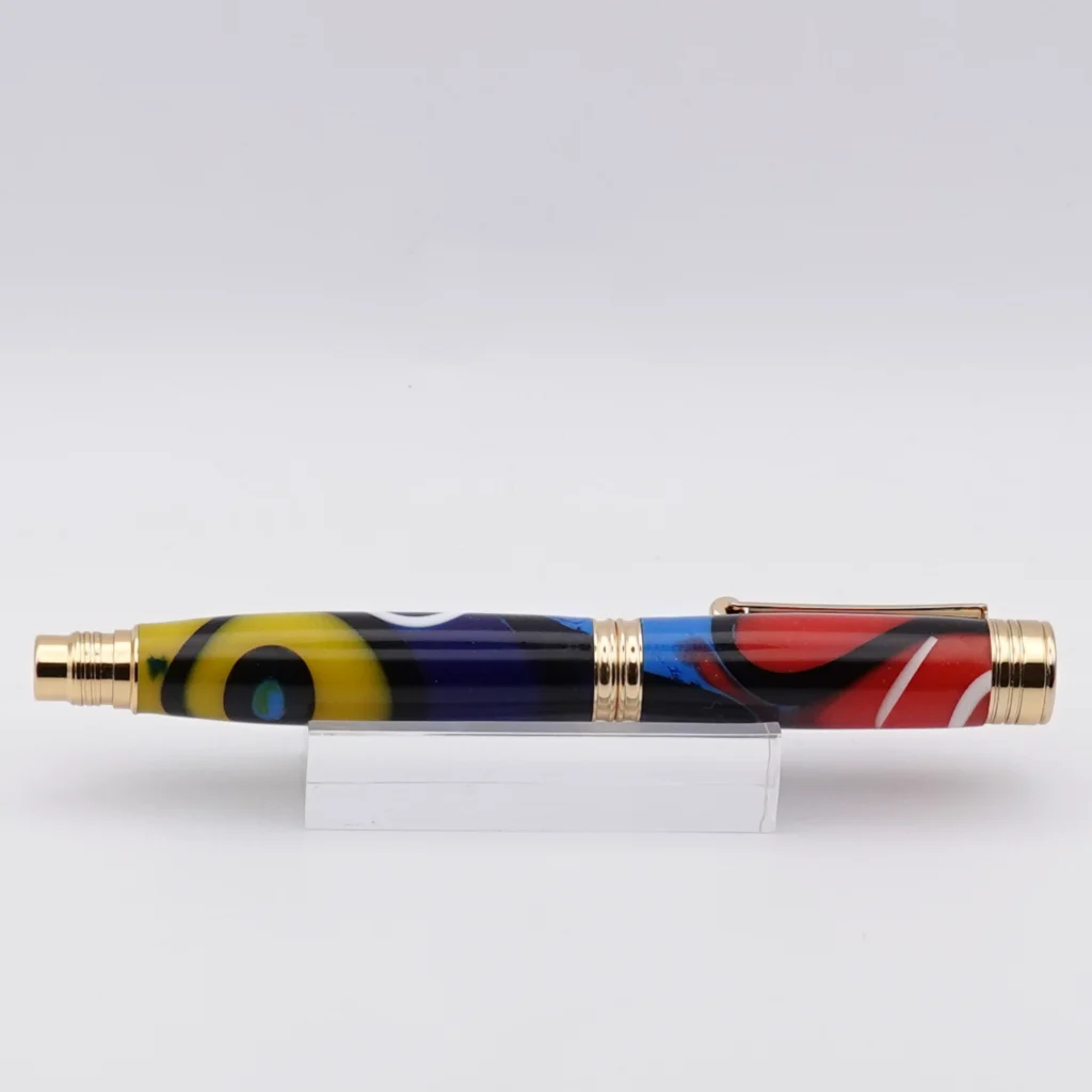 Rollerball Pen Multicoloured with Gold Plated Fittings
