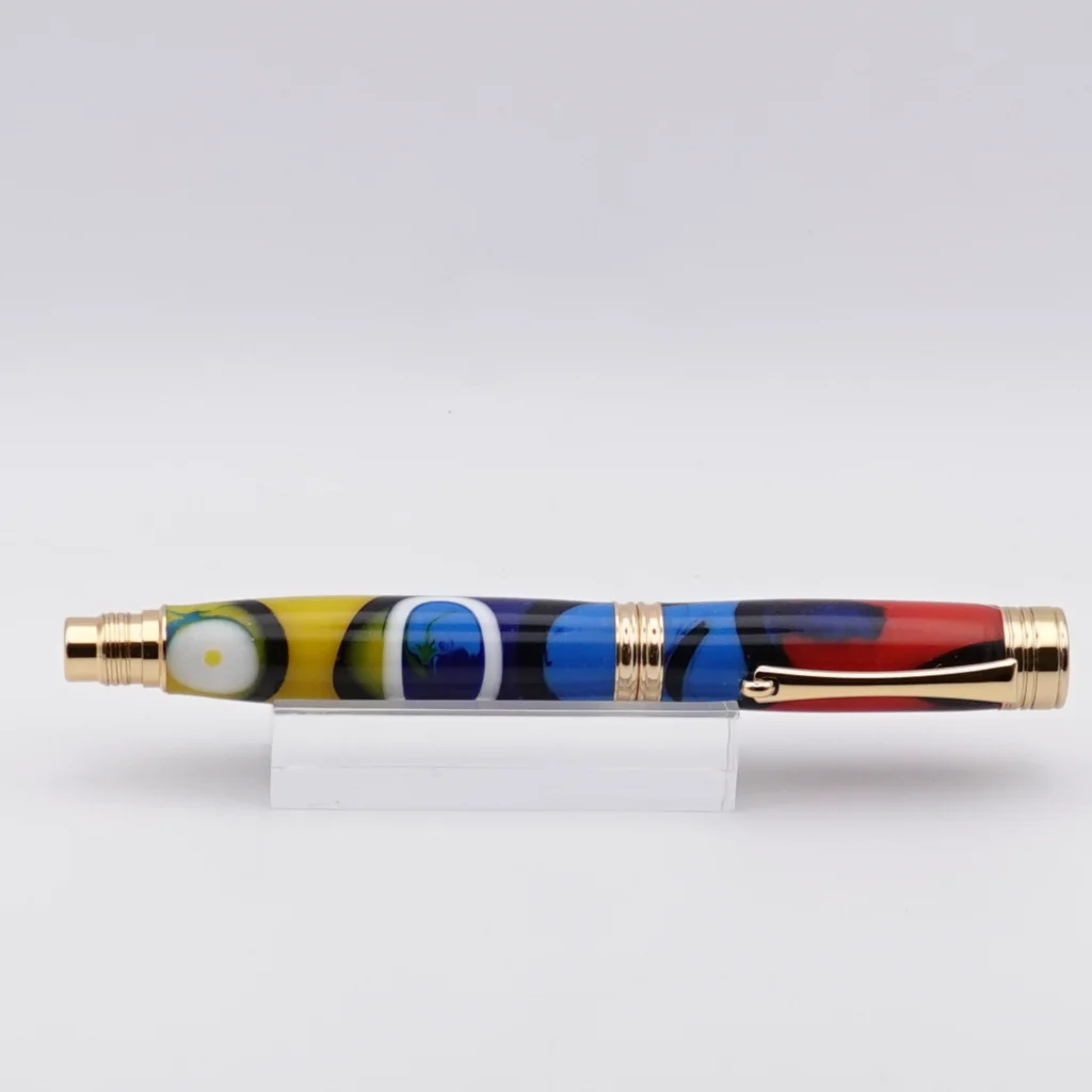 Rollerball Pen Multicoloured with Gold Plated Fittings